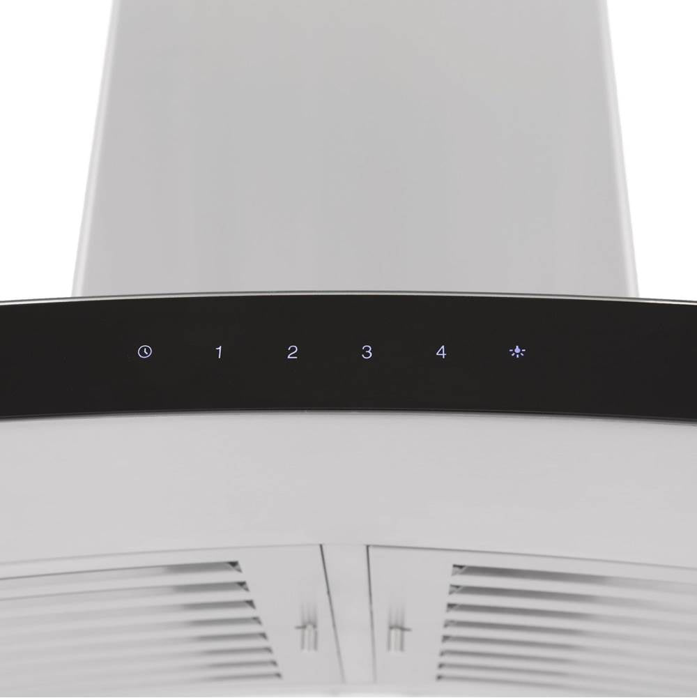 36'' Wall Mount Range Hood in Stainless Steel & Glass