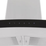 36'' Wall Mount Range Hood in Stainless Steel & Glass