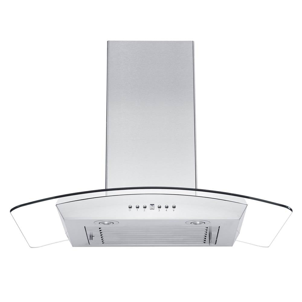 36'' Wall Mount Range Hood in Stainless Steel & Glass