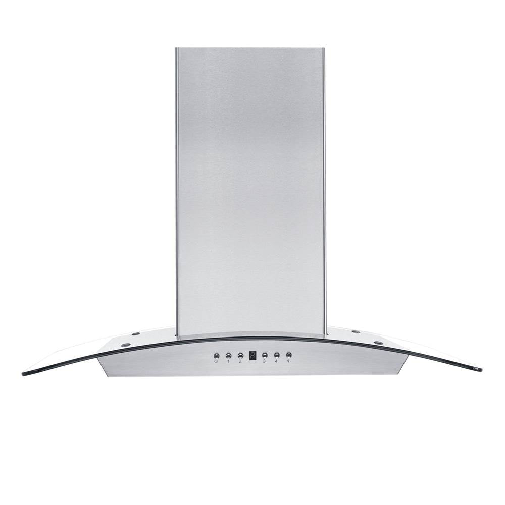 36'' Wall Mount Range Hood in Stainless Steel & Glass