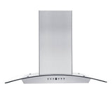 36'' Wall Mount Range Hood in Stainless Steel & Glass