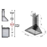 36'' Wall Mount Range Hood in Stainless Steel