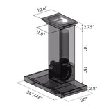 48'' Wall Mount Range Hood in Stainless Steel with Built-in CrownSound Bluetooth Speakers