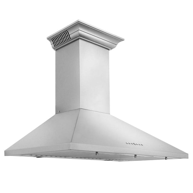 Z-Line - 36'' Wall Mount Range Hood in Stainless Steel with Built-in CrownSound Bluetooth Speakers