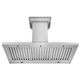 48'' Wall Mount Range Hood in Stainless Steel with Built-in CrownSound Bluetooth Speakers