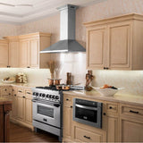 48'' Wall Mount Range Hood in Stainless Steel with Built-in CrownSound Bluetooth Speakers