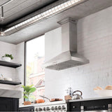 48'' Wall Mount Range Hood in Stainless Steel with Built-in CrownSound Bluetooth Speakers