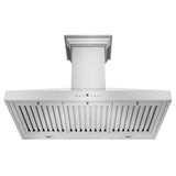 48'' Wall Mount Range Hood in Stainless Steel with Built-in CrownSound Bluetooth Speakers