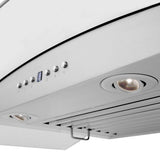 36'' Wall Mount Range Hood in Stainless Steel with Built-in CrownSound Bluetooth Speakers