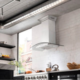 36'' Wall Mount Range Hood in Stainless Steel with Built-in CrownSound Bluetooth Speakers