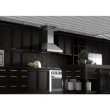 60'' Wall Mount Range Hood in Stainless Steel with Crown Molding