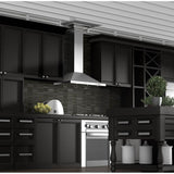48'' Wall Mount Range Hood in Stainless Steel with Crown Molding