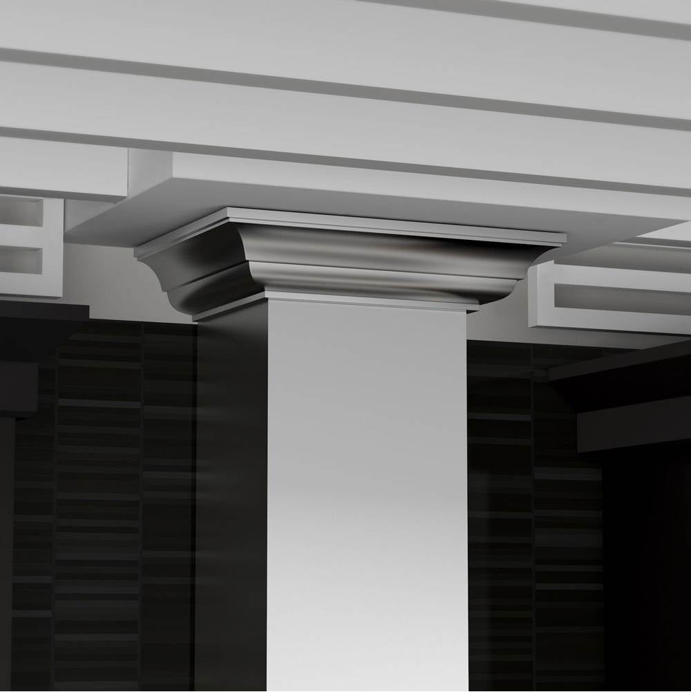 48'' Wall Mount Range Hood in Stainless Steel with Crown Molding