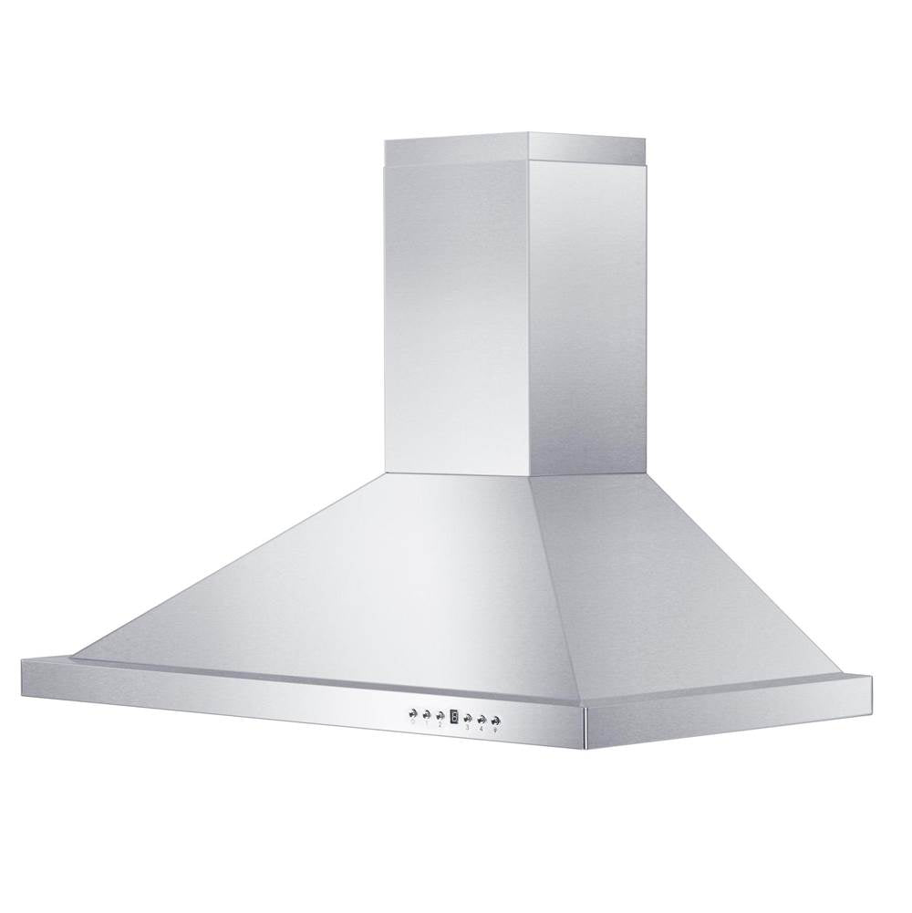Z-Line - 36'' Wall Mount Range Hood in Stainless Steel with Crown Molding