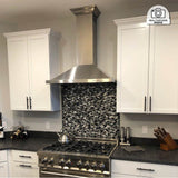 48'' Wall Mount Range Hood in Stainless Steel with Crown Molding