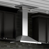 48'' Wall Mount Range Hood in Stainless Steel with Crown Molding