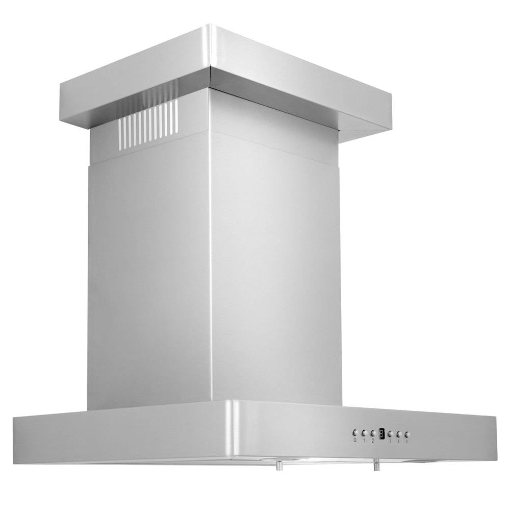 Z-Line - Convertible Vent Wall Mount Range Hood in Stainless Steel with Crown Molding (KECRN)