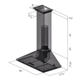 48'' Wall Mount Range Hood in Stainless Steel with Crown Molding