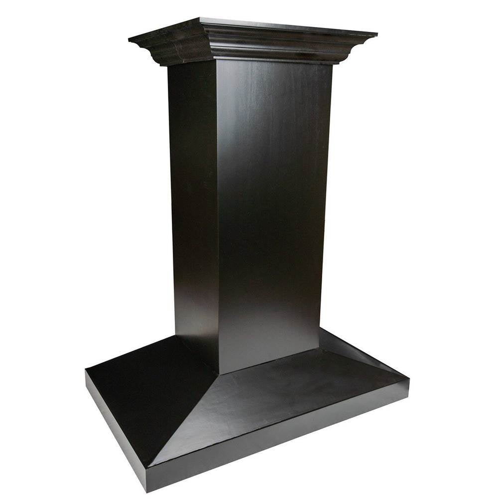 Z-Line - 30'' Wooden Island Mount Range Hood in Black - Includes Motor