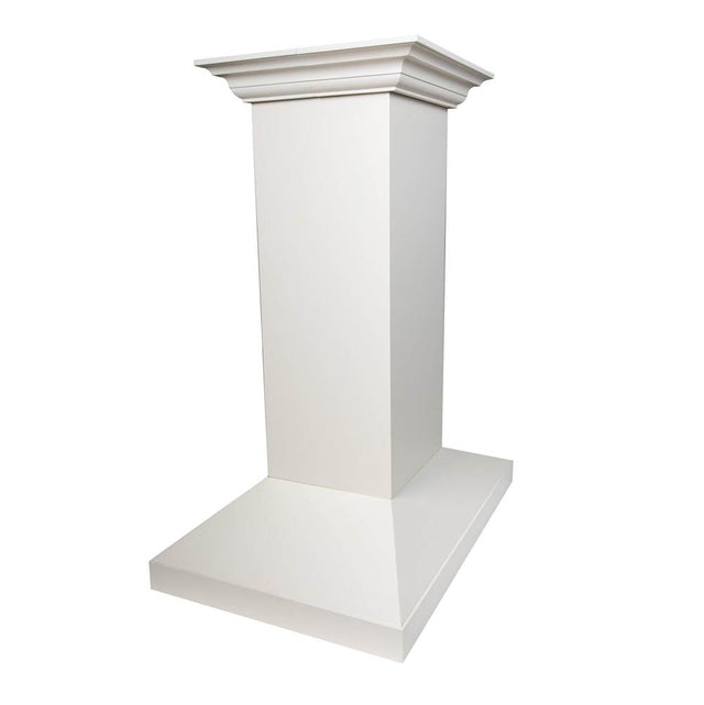 Z-Line - 30'' Wooden Island Mount Range Hood in White - Includes Motor