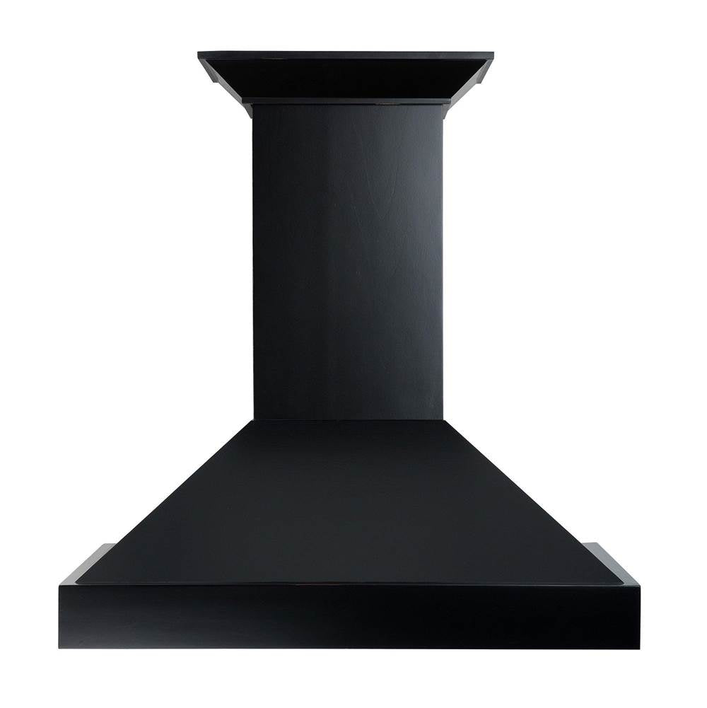 Z-Line - 36'' Wooden Wall Mount Range Hood in Black - Includes Motor