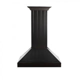 Z-Line - 36'' Wooden Wall Mount Range Hood in Black - Includes Motor