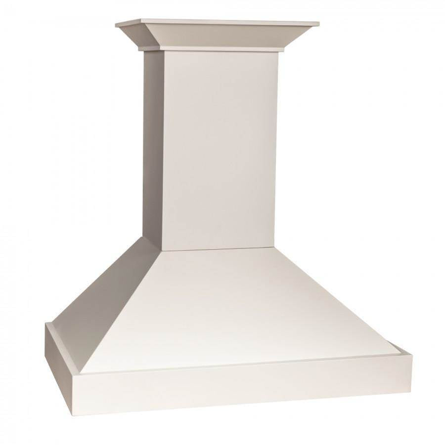 Z-Line - 30'' Wooden Wall Mount Range Hood in White - Includes Motor