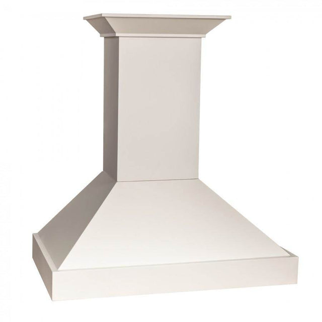 Z-Line - 36'' Wooden Wall Mount Range Hood in White - Includes Motor
