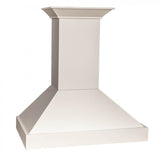 Z-Line - 48'' Wooden Wall Mount Range Hood in White - Includes Motor