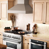 48'' Wooden Wall Mount Range Hood in Gray - Includes Motor
