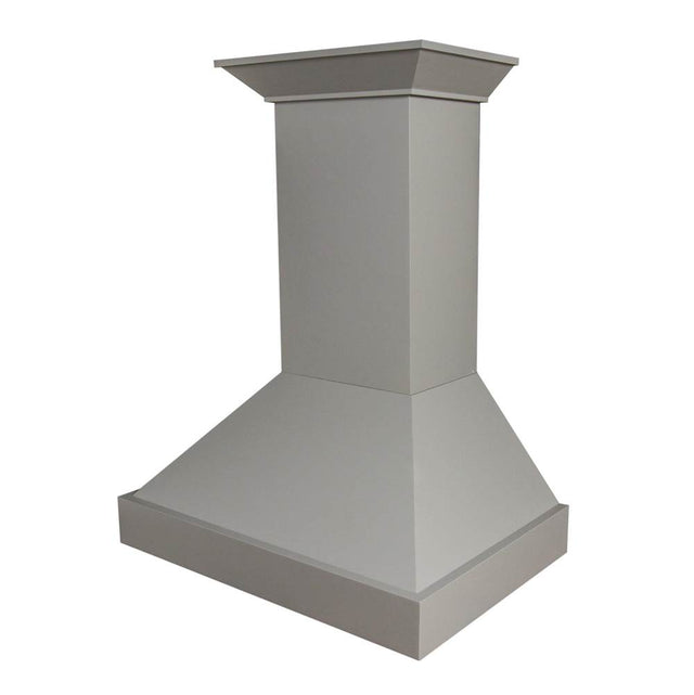 Z-Line - 48'' Wooden Wall Mount Range Hood in Gray - Includes Motor