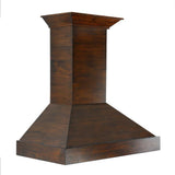 Z-Line - 48'' Wooden Wall Mount Range Hood in Walnut - Includes Motor