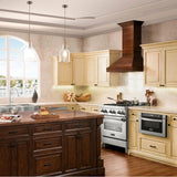 48'' Wooden Wall Mount Range Hood in Walnut - Includes Motor