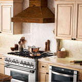 48'' Wooden Wall Mount Range Hood in Walnut - Includes Motor