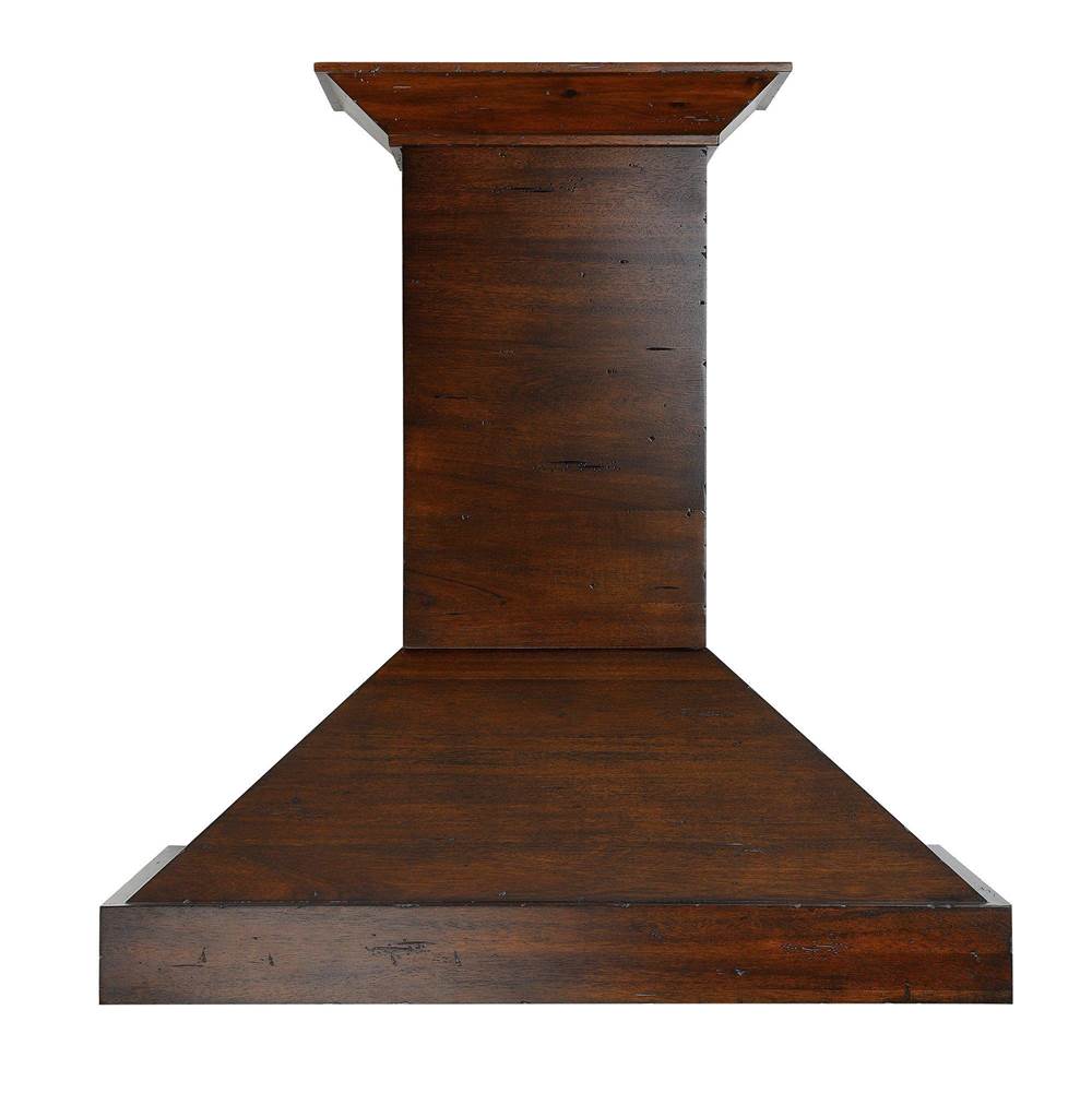 Z-Line - 36'' Wooden Wall Mount Range Hood in Walnut - Includes Motor