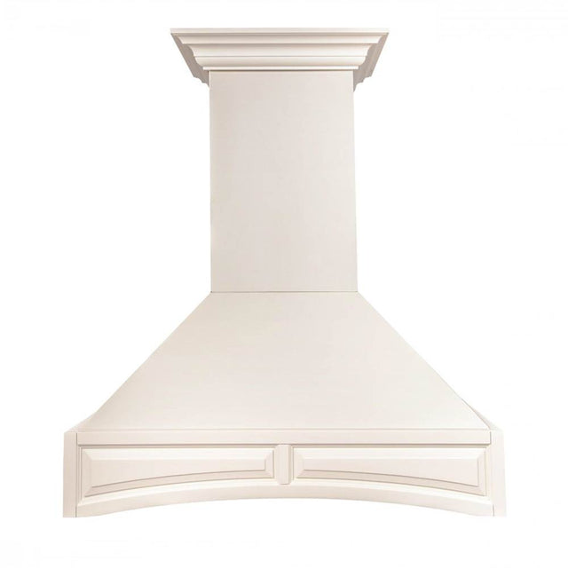 Z-Line - 36'' Wooden Wall Mount Range Hood in White - Includes Motor