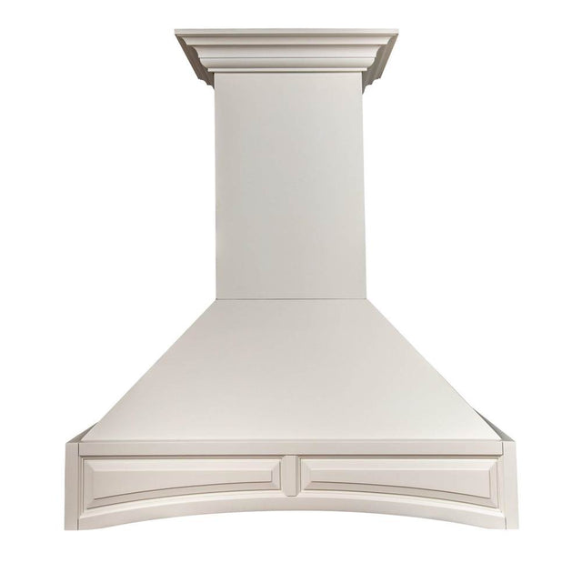 Z-Line - 30'' Wooden Wall Mount Range Hood in White - Includes Motor