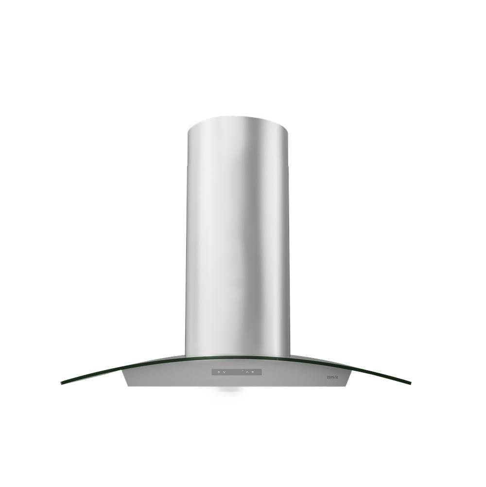 Zephyr - Milano Connect Wall, 90cm, SS and Glass, LED, ACT - Stainless Steel,Glass
