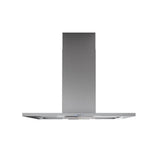 Zephyr - Modena, Island, 90cm, SS and Glass, LED, ACT - Stainless Steel