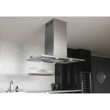 Modena, Island, 90cm, SS and Glass, LED, ACT
