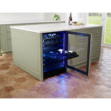 Presrv wine cooler, 24'' compact, panel-ready and glass, reversible, 2 zones