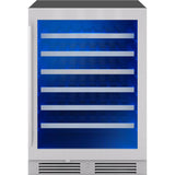 Presrv wine cooler, 24'' compact, Stainless Steel and glass, reversible, 1 zone