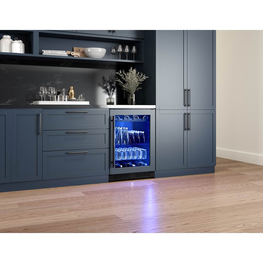 Presrv beverage, 24'' compact, panel-ready and glass, reversible, 1 zone