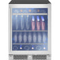Zephyr - Presrv ADA Beverage Cooler, 24in Compact, SS and Glass, Reversible Door  and  Lock, 1 Zone - Stainless Steel,Glass