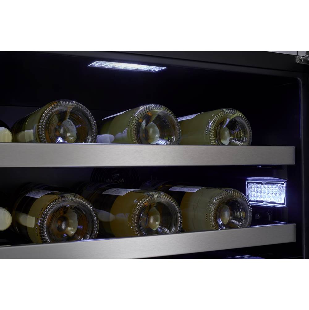 Presrv ADA Wine Cooler, 24in Compact, SS and Glass, Reversible Door  and  Lock, 2 zones