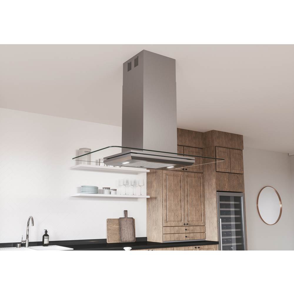 Verona, Island, 90cm, SS and Glass, LED, ACT