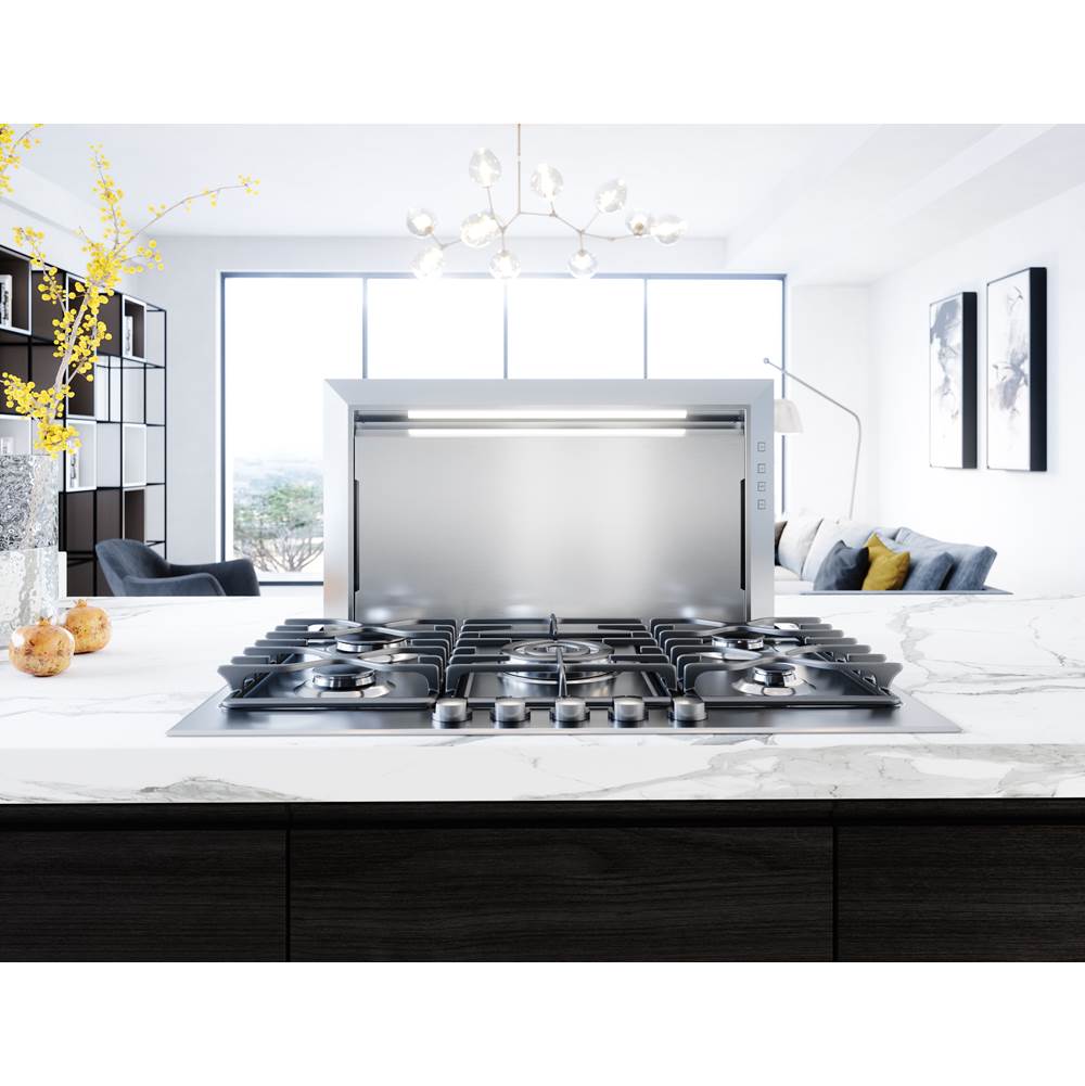 Lift Downdraft, 18'' rise, 30'' width, Stainless Steel