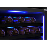 Presrv wine cooler, 24'' compact, panel-ready and glass, reversible, 2 zones