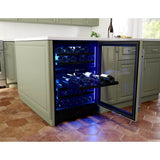 Presrv wine cooler, 24'' compact, panel-ready and glass, reversible, 2 zones