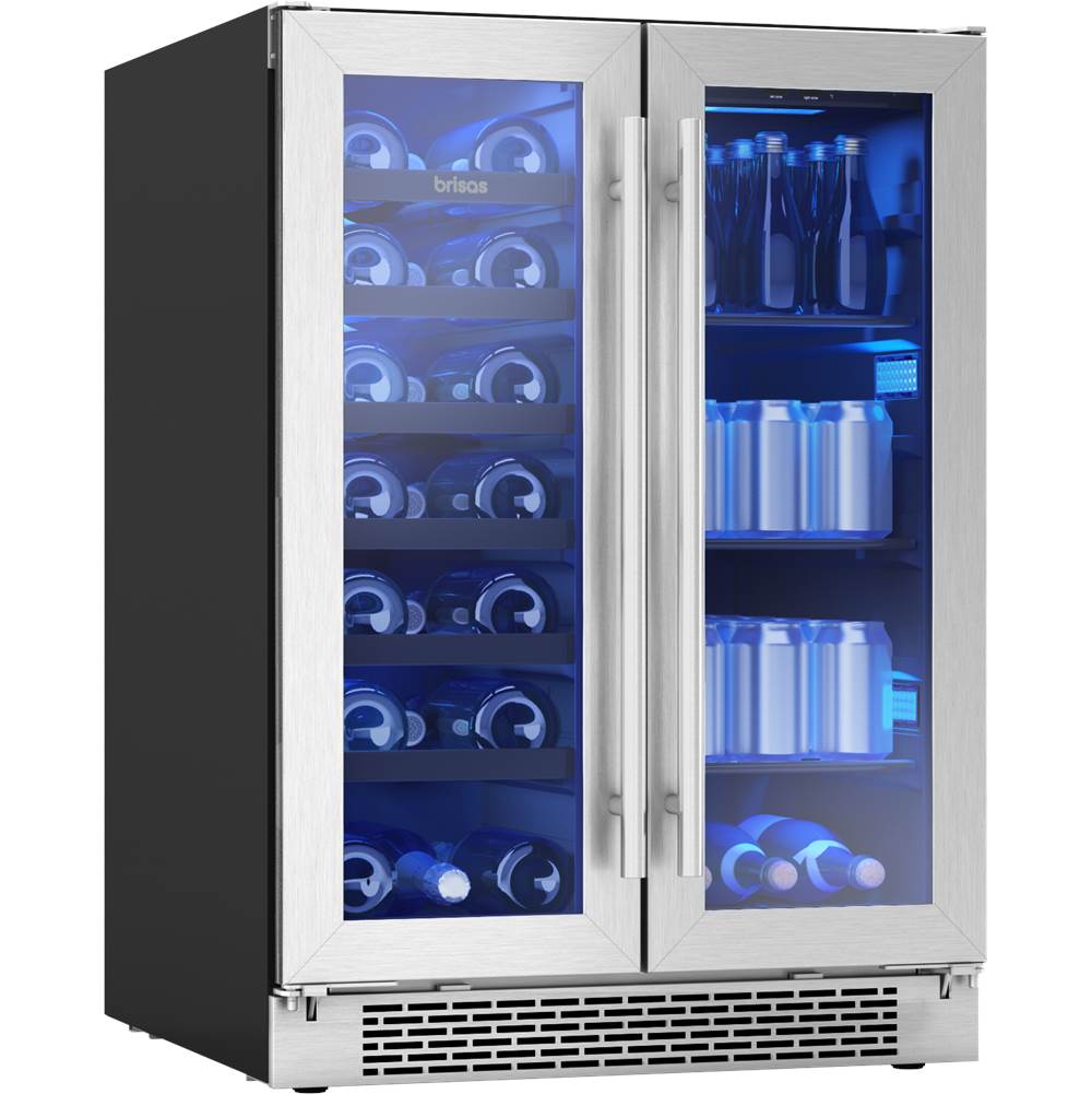 Brisas Wine Bev Cooler, 24in UC, SS+Gls, Fr Dr, 2Z